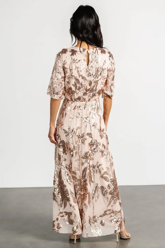 Women Wedding Guest Baltic Born Lucy Sequin Dress Rose Gold Women Wedding Guest Baltic Born Lucy Sequin Dress Rose Gold