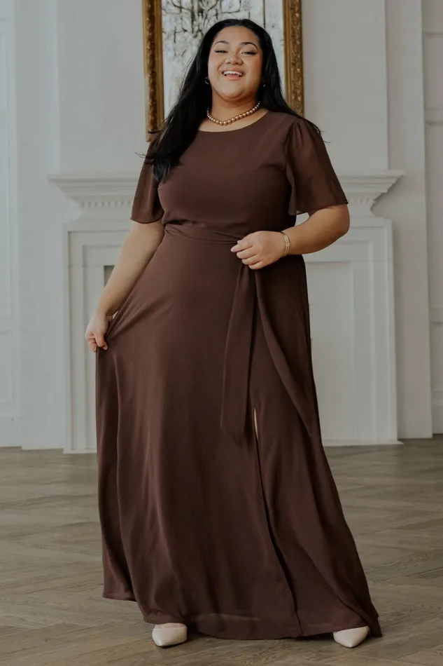 Women Wedding Guest Baltic Born Naomi Short Sleeve Maxi Dress Espresso Women Wedding Guest Baltic Born Naomi Short Sleeve Maxi Dress Espresso