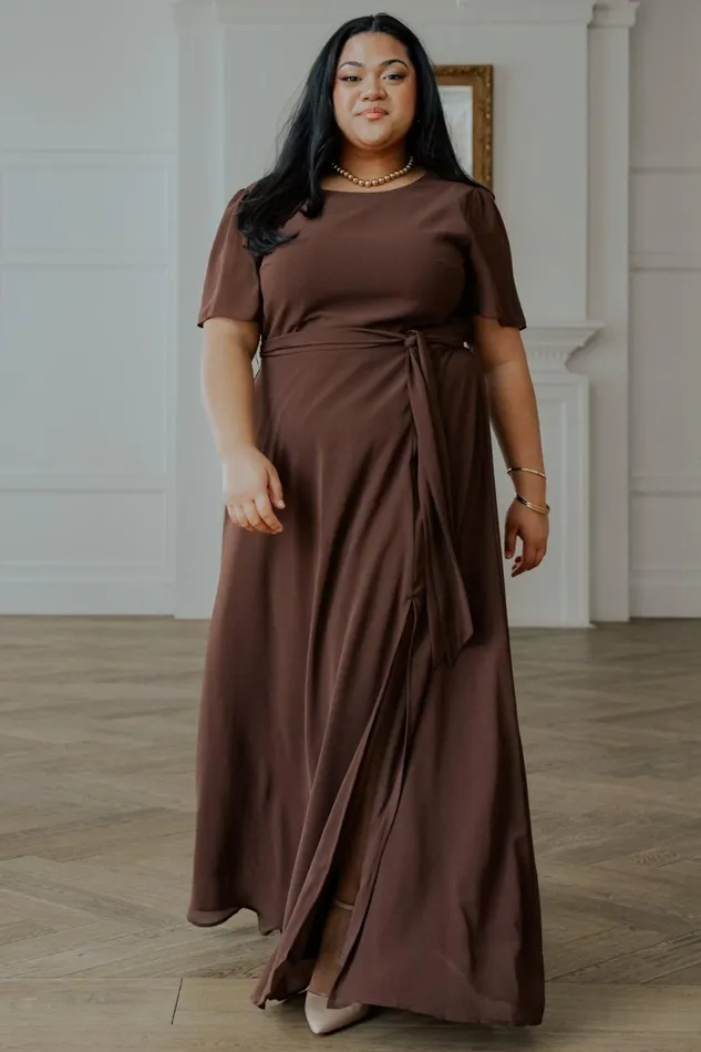 Women Wedding Guest Baltic Born Naomi Short Sleeve Maxi Dress Espresso Women Wedding Guest Baltic Born Naomi Short Sleeve Maxi Dress Espresso