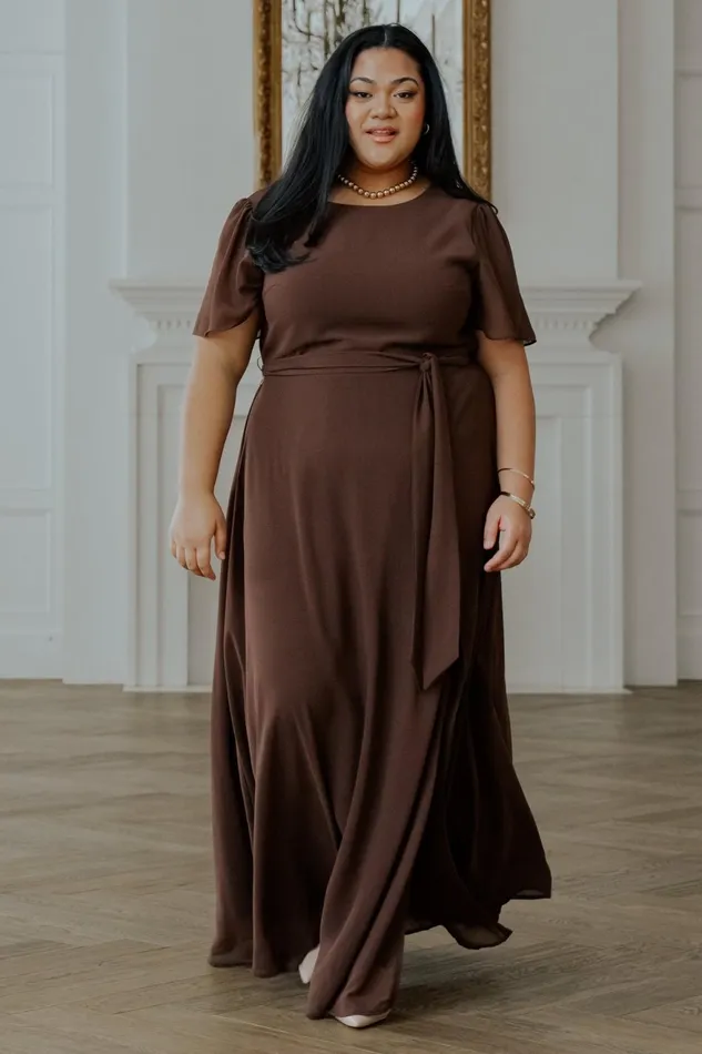 Women Wedding Guest Baltic Born Naomi Short Sleeve Maxi Dress Espresso Women Wedding Guest Baltic Born Naomi Short Sleeve Maxi Dress Espresso