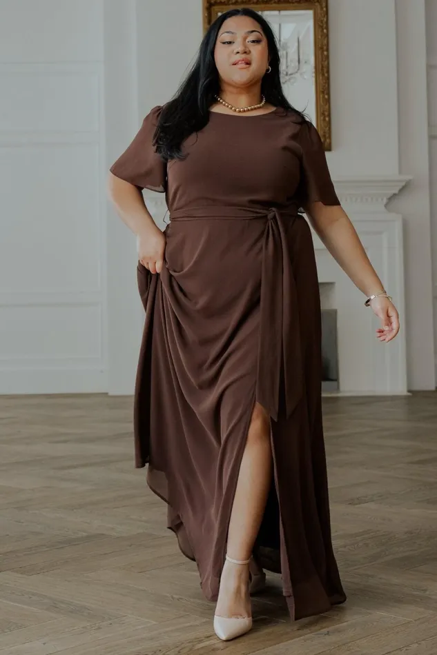 Women Wedding Guest Baltic Born Naomi Short Sleeve Maxi Dress Espresso Women Wedding Guest Baltic Born Naomi Short Sleeve Maxi Dress Espresso