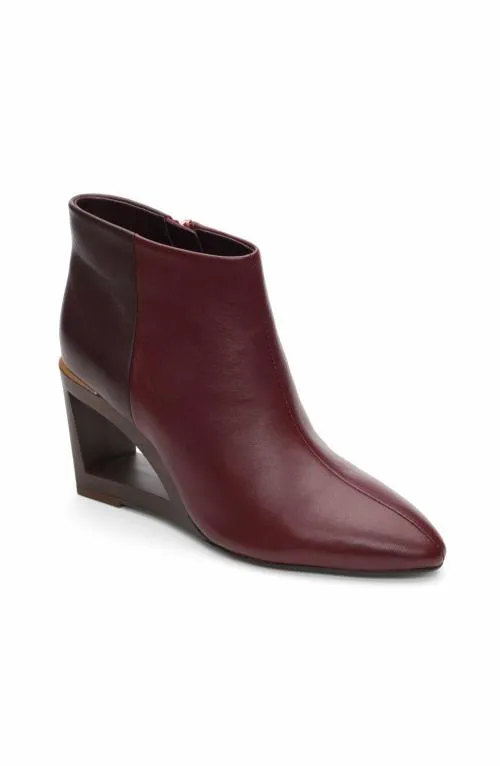 Women Wedges and Espadrilles Liverpool Los Angeles Lax Bootie With Chop Out Wedge Bordeaux