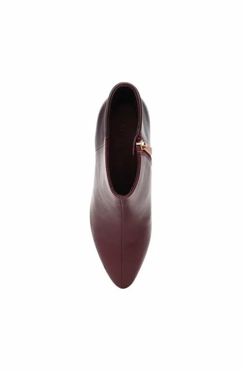 Women Wedges and Espadrilles Liverpool Los Angeles Lax Bootie With Chop Out Wedge Bordeaux