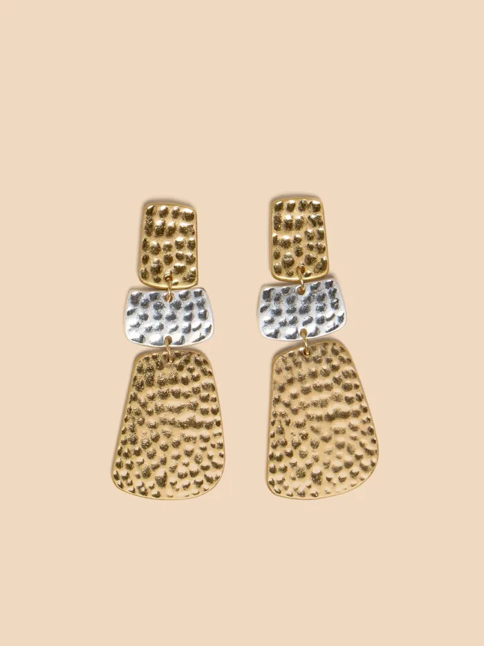 Women White Stuff Accessories Liv Hammered Drop Earrings