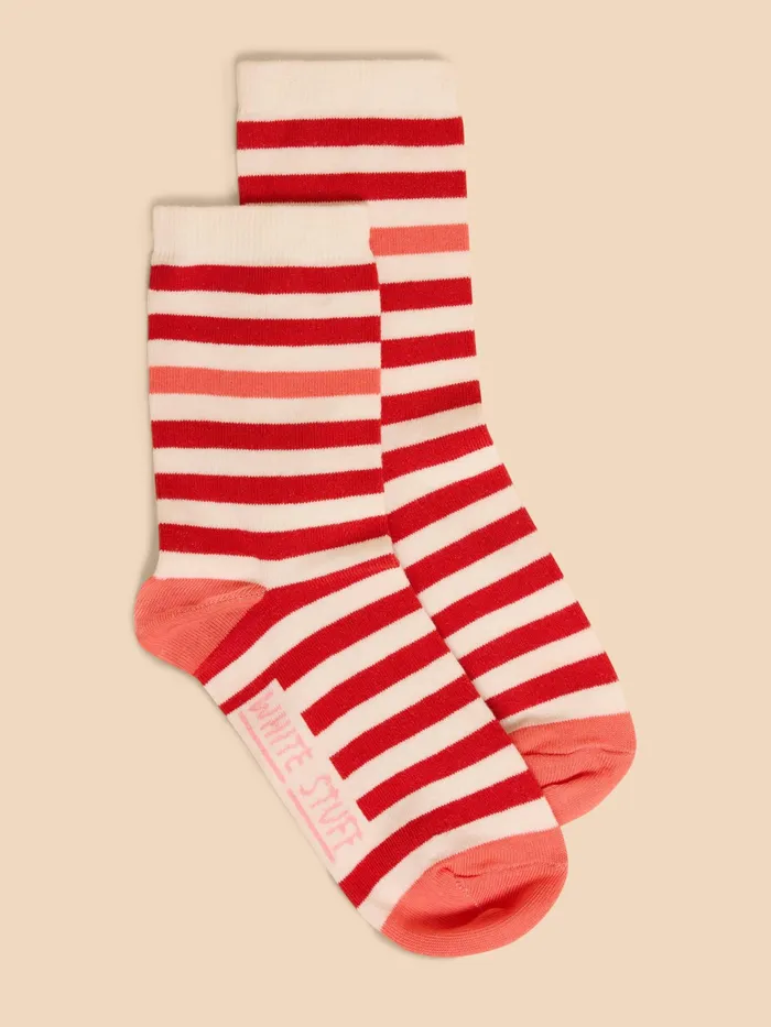 Women White Stuff Accessories Stripe Patterned Ankle Socks