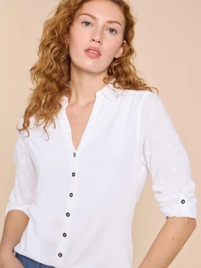 Women White Stuff Clothing ANNIE MIX JERSEY SHIRT