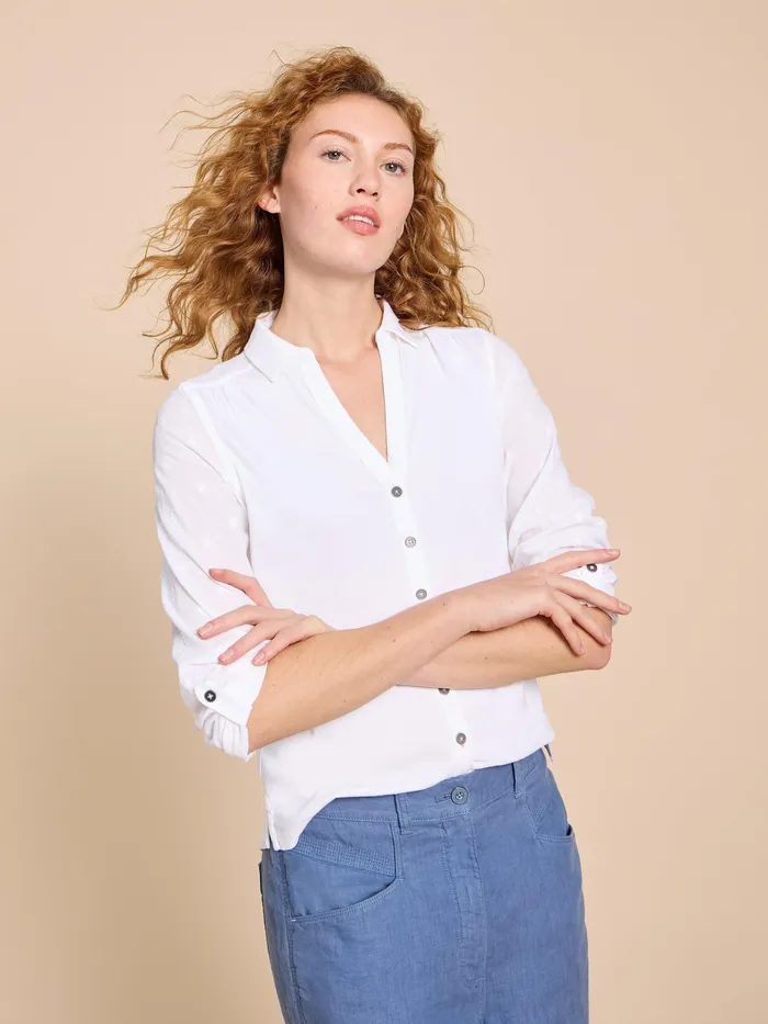 Women White Stuff Clothing ANNIE MIX JERSEY SHIRT Women White Stuff Clothing ANNIE MIX JERSEY SHIRT
