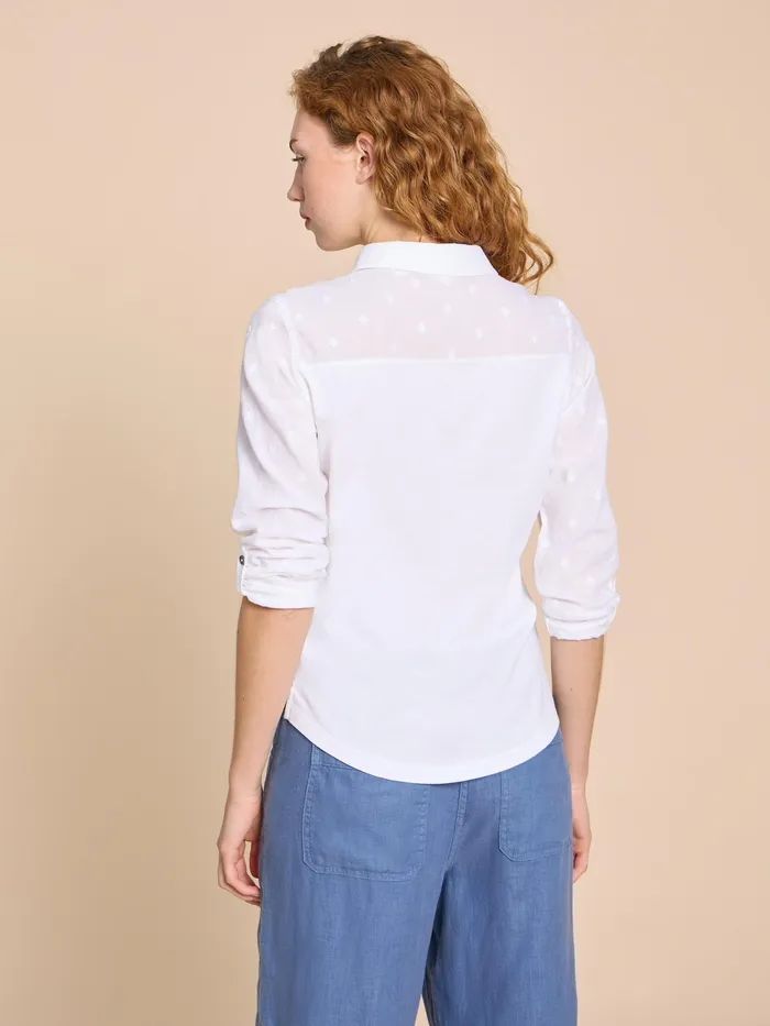 Women White Stuff Clothing ANNIE MIX JERSEY SHIRT Women White Stuff Clothing ANNIE MIX JERSEY SHIRT