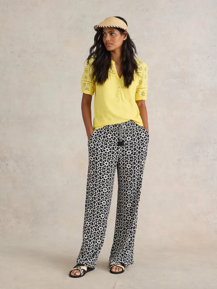 Women White Stuff Clothing Belle Crinkle Wide Leg Trouser