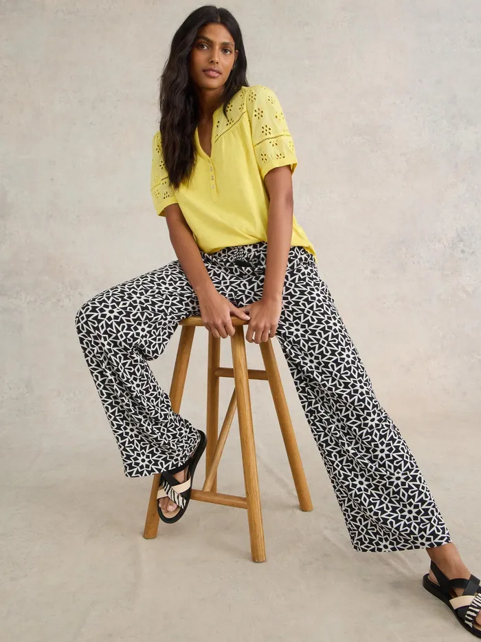 Women White Stuff Clothing Belle Crinkle Wide Leg Trouser
