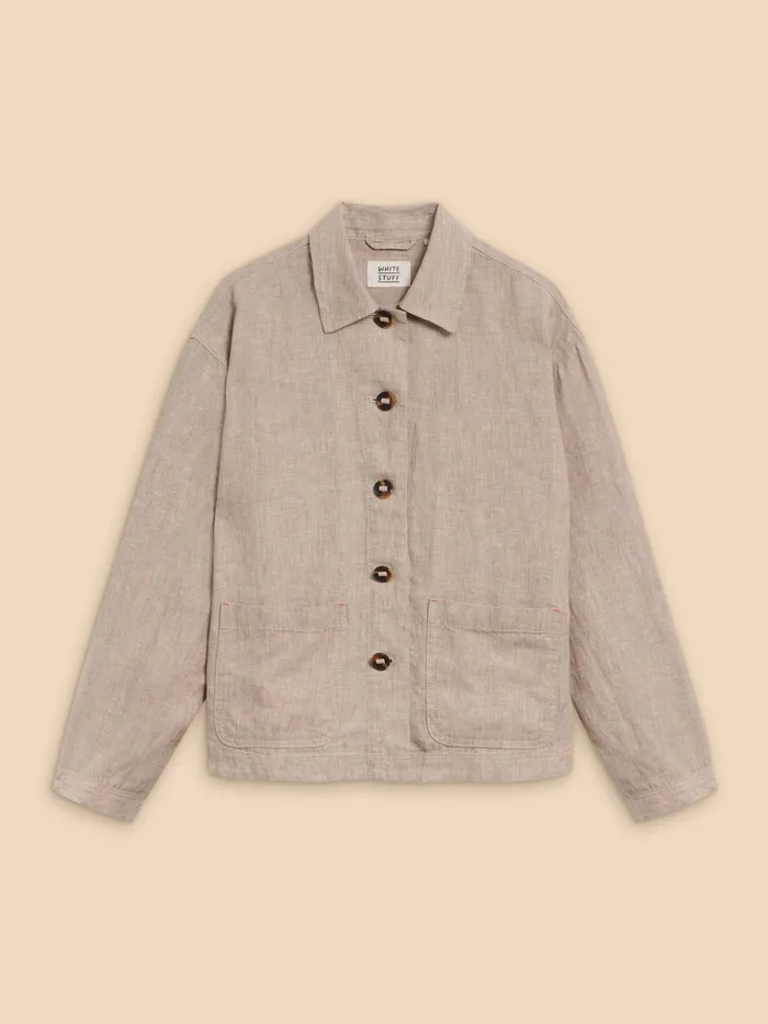 Women White Stuff Clothing Carrie Linen Collar Jacket Women White Stuff Clothing Carrie Linen Collar Jacket