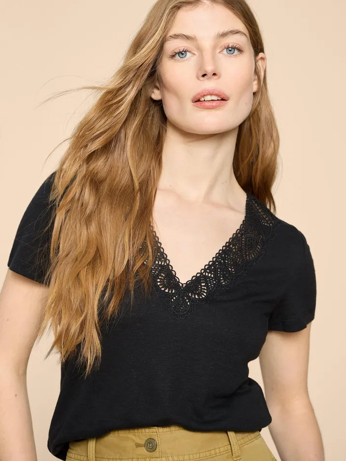 Women White Stuff Clothing Ellie Linen Blend Lace Tee Women White Stuff Clothing Ellie Linen Blend Lace Tee