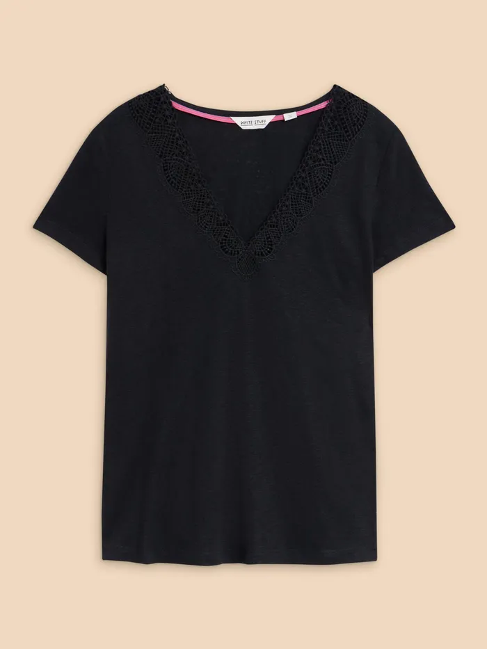 Women White Stuff Clothing Ellie Linen Blend Lace Tee Women White Stuff Clothing Ellie Linen Blend Lace Tee