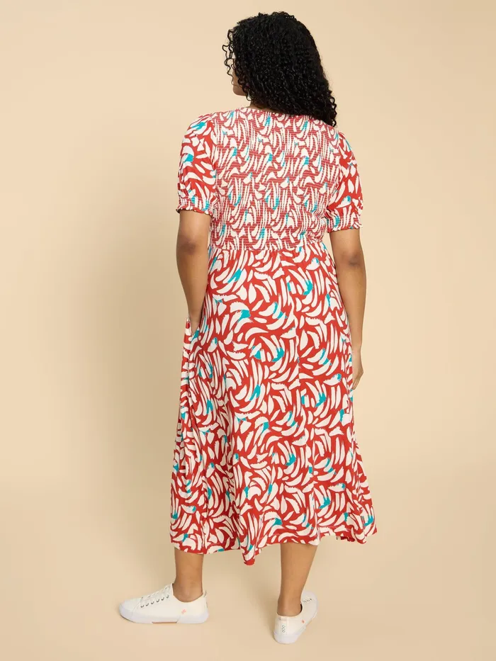 Women White Stuff Clothing Emily Shirred Jersey Dress