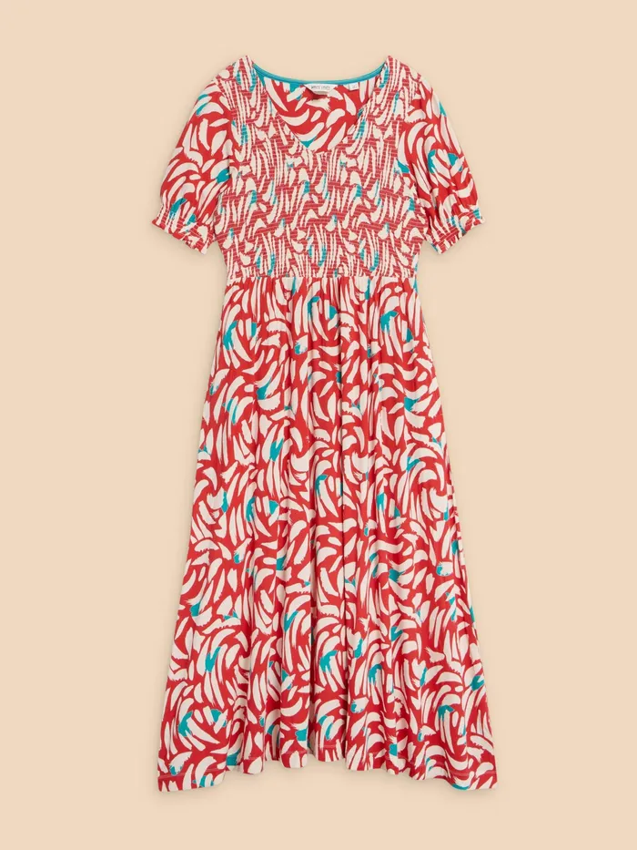 Women White Stuff Clothing Emily Shirred Jersey Dress