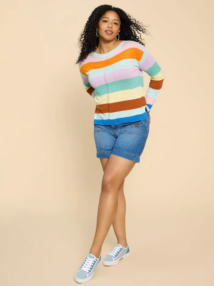 Women White Stuff Clothing LINEN CREW JUMPER Women White Stuff Clothing LINEN CREW JUMPER