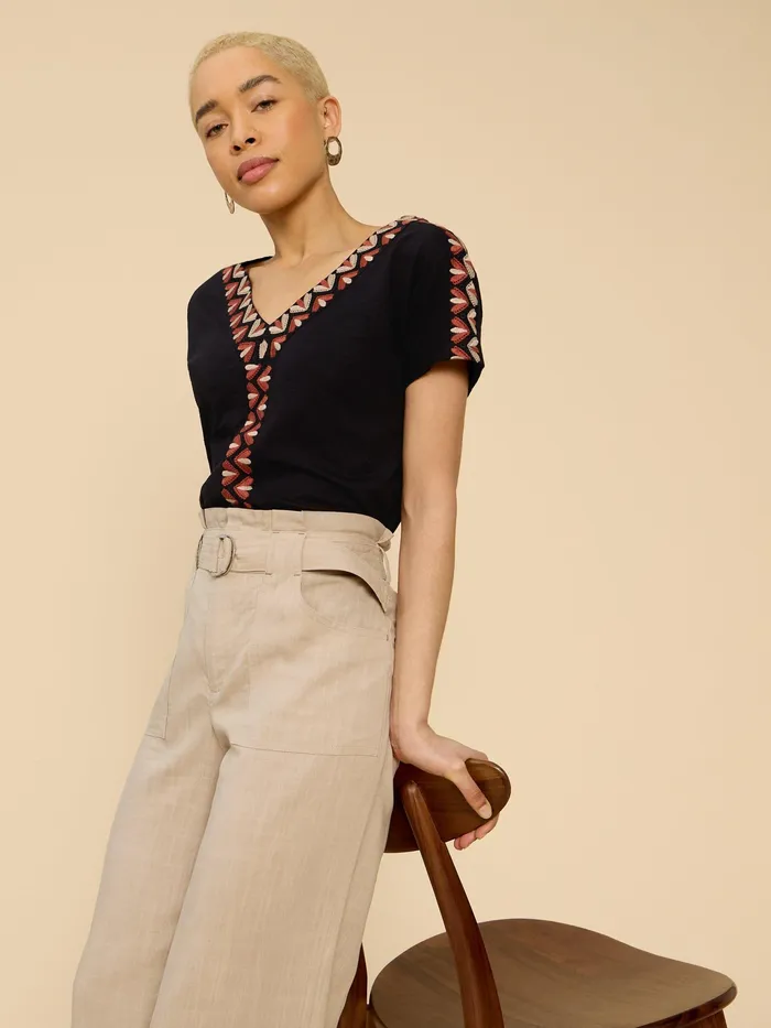 Women White Stuff Clothing NEVA EMBROIDERED TOP