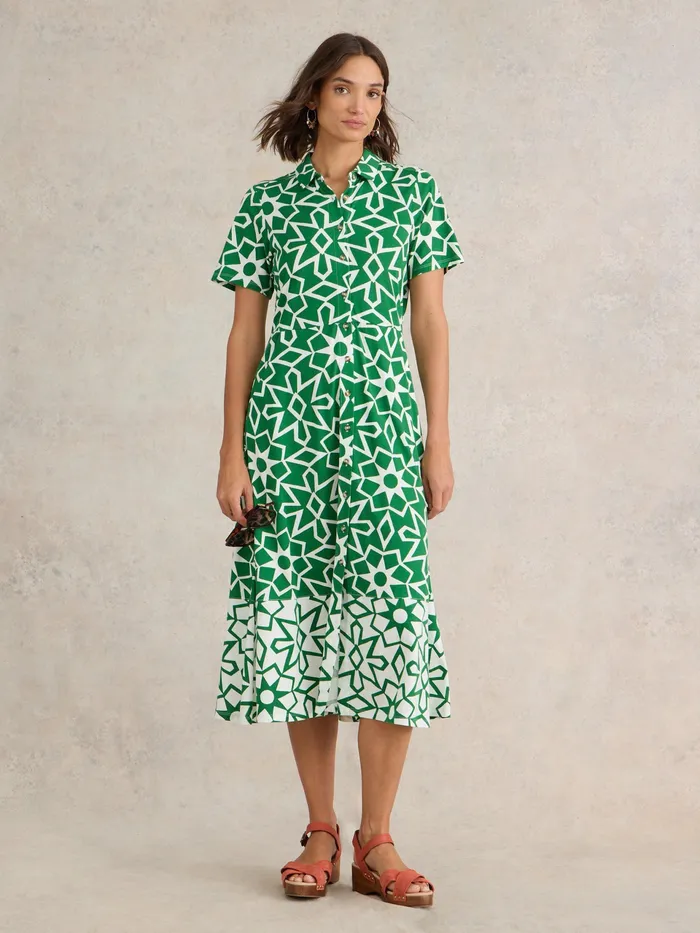 Women White Stuff Clothing Rua Jersey Print Midi Dress