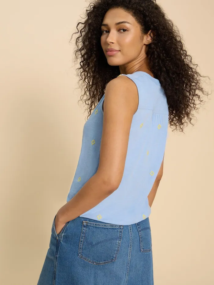 Women White Stuff Clothing TULIP JERSEY SLEEVELESS SHIRT Women White Stuff Clothing TULIP JERSEY SLEEVELESS SHIRT
