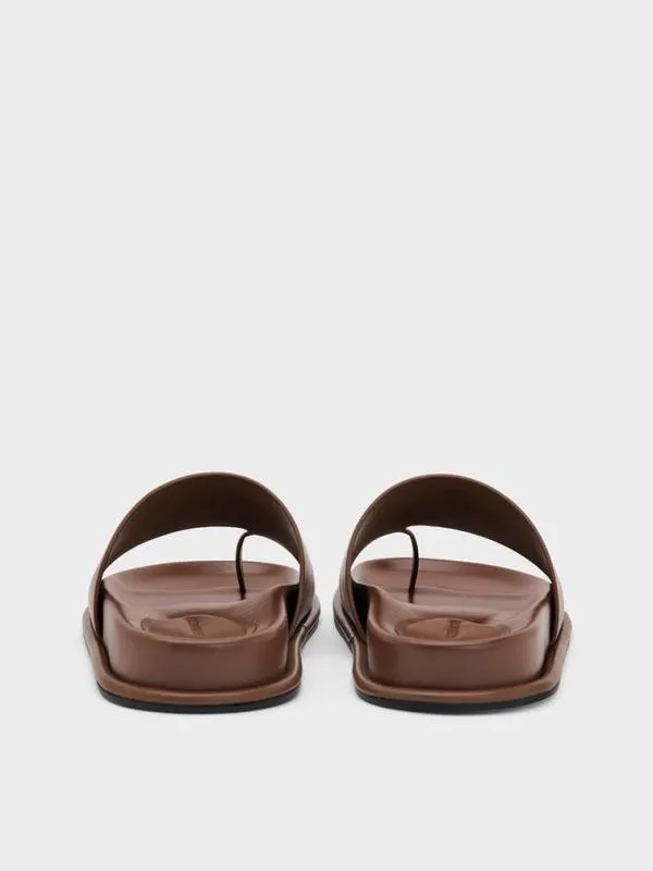 Women WideStrap ToeRing Sandals 8211 Brown CHARLES and KEITH Sandals