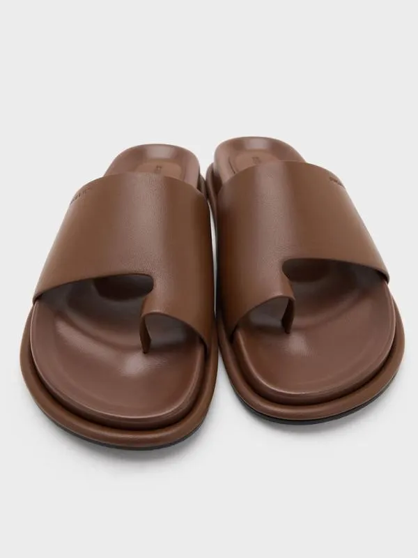 Women WideStrap ToeRing Sandals 8211 Brown CHARLES and KEITH Sandals