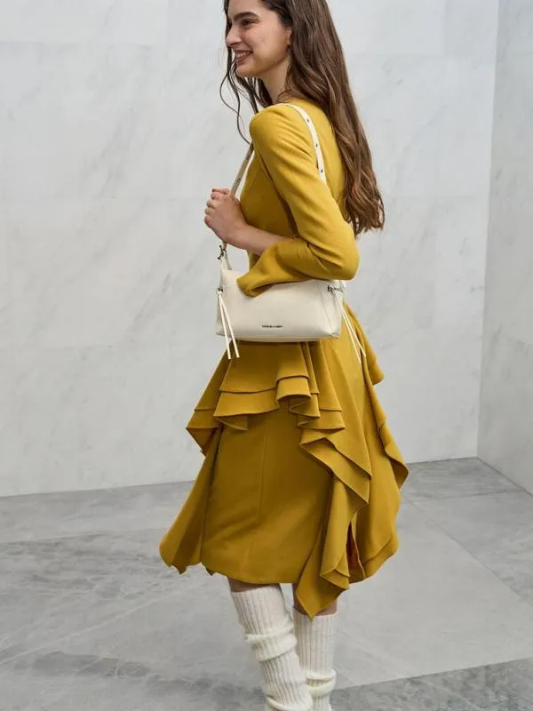 Women Xylia Shoulder Bag 8211 Cream CHARLES and KEITH Hobo Bags
