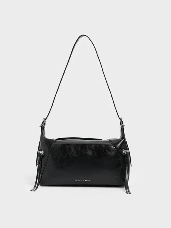 Women Xylia Shoulder Bag 8211 Noir CHARLES and KEITH Hobo Bags