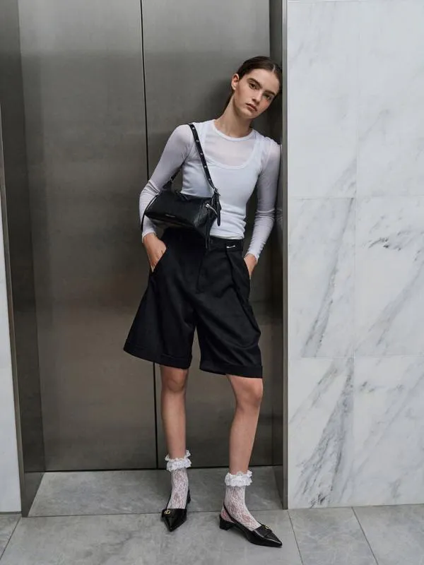 Women Xylia Shoulder Bag 8211 Noir CHARLES and KEITH Hobo Bags