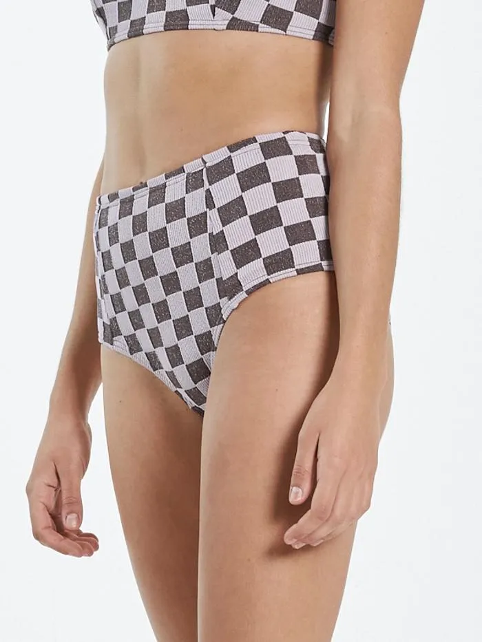 Womens Aalto Rib High Waist Bikini Bottom Washed Cocoa Thrills Swim