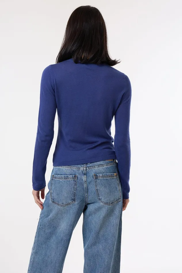 Womens Alaia Knit Cardigan Royal Blue Thrills Sweaters and Fleece