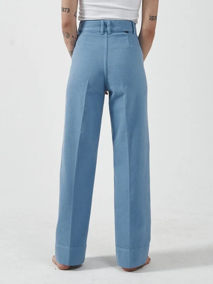 Womens Belle Full Length Chino Powder Blue Thrills Pants