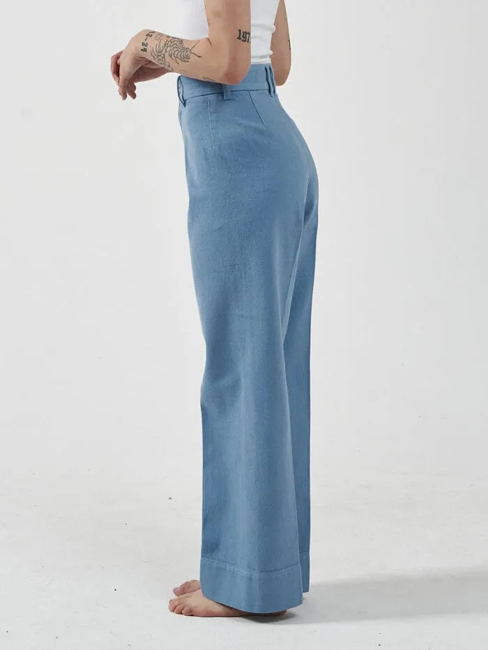 Womens Belle Full Length Chino Powder Blue Thrills Pants