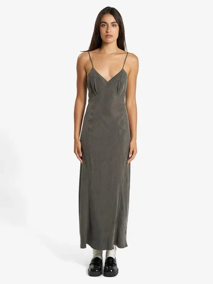 Womens Chelsea Full Length Slip Dress Truffle Thrills Dresses
