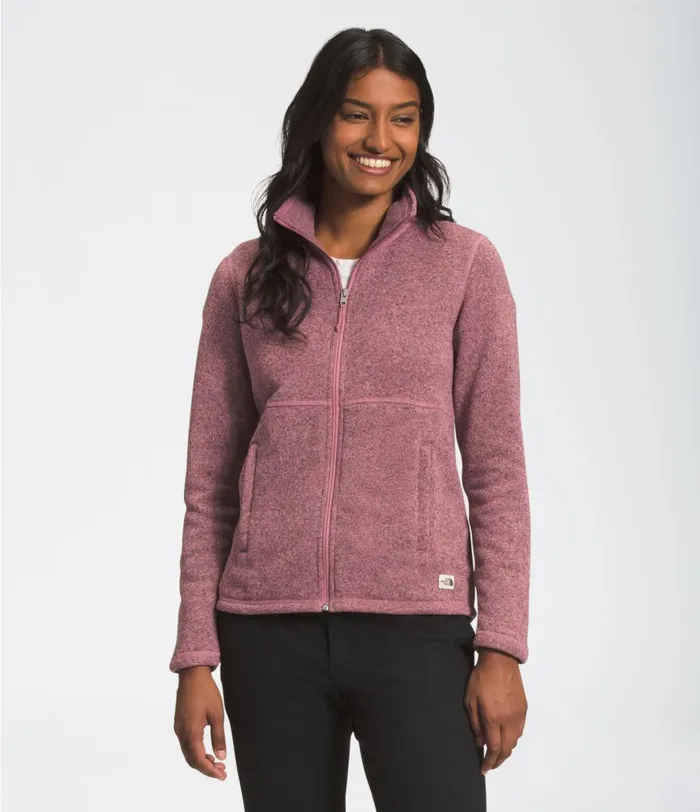 Womens Crescent Full Zip Mesa Rose Dark Heather The North Face Fleece