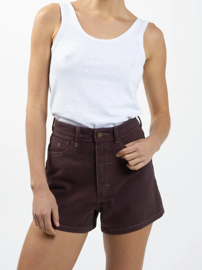 Womens Erica Short Chocolate Plum Thrills Denim Shorts