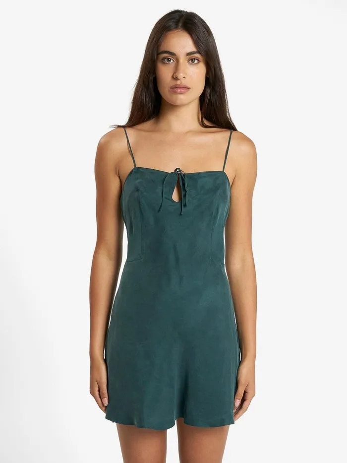 Womens Fairmont Mini Slip Dress Jasper Green Thrills Dresses