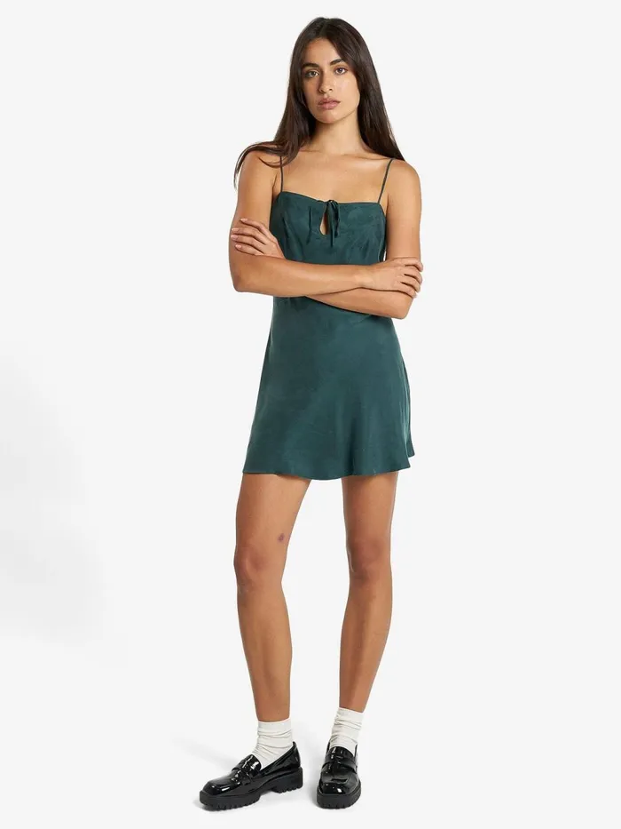 Womens Fairmont Mini Slip Dress Jasper Green Thrills Dresses