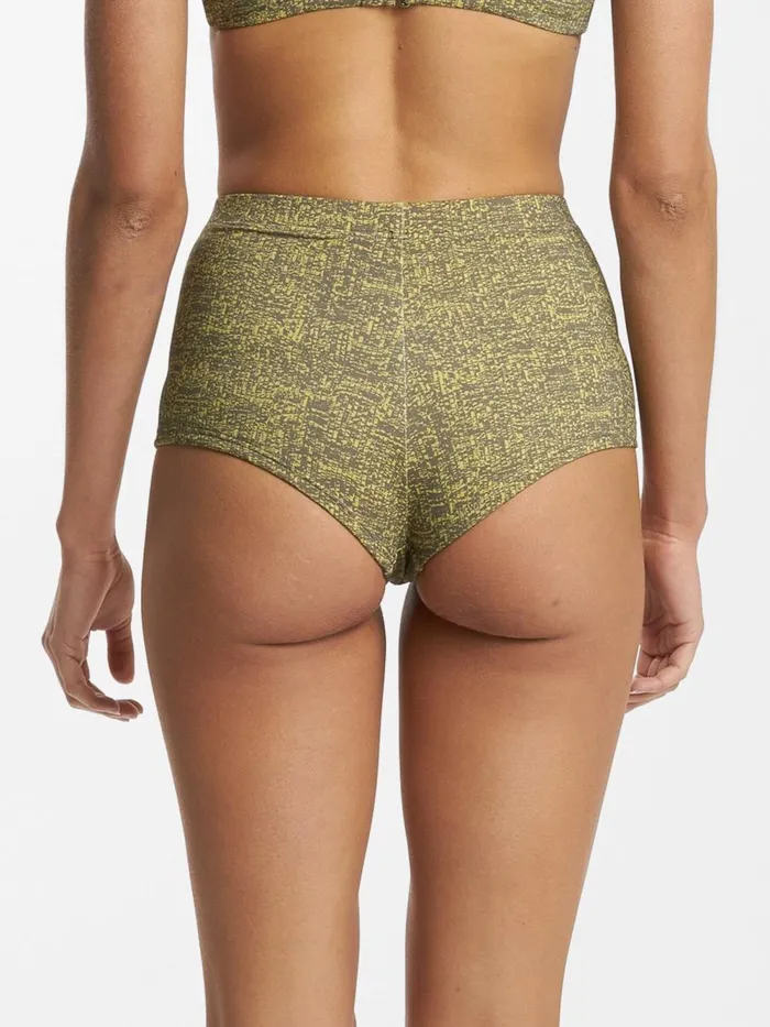 Womens Feedback Gathered Bikini Top Antique Moss Thrills Swim
