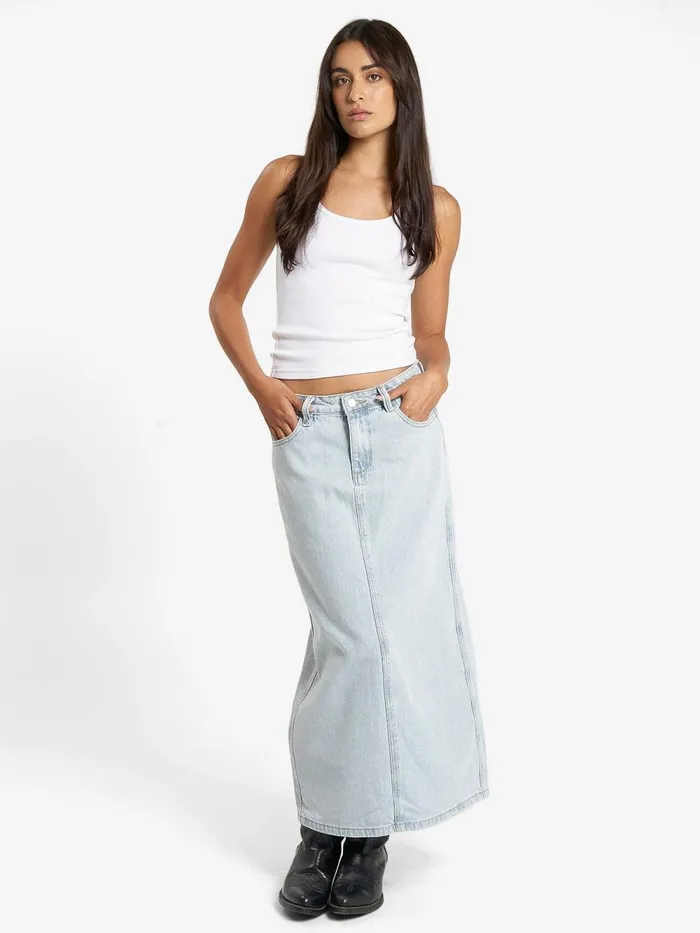 Womens Frankie Skirt Faded Dust Blue Thrills Skirts