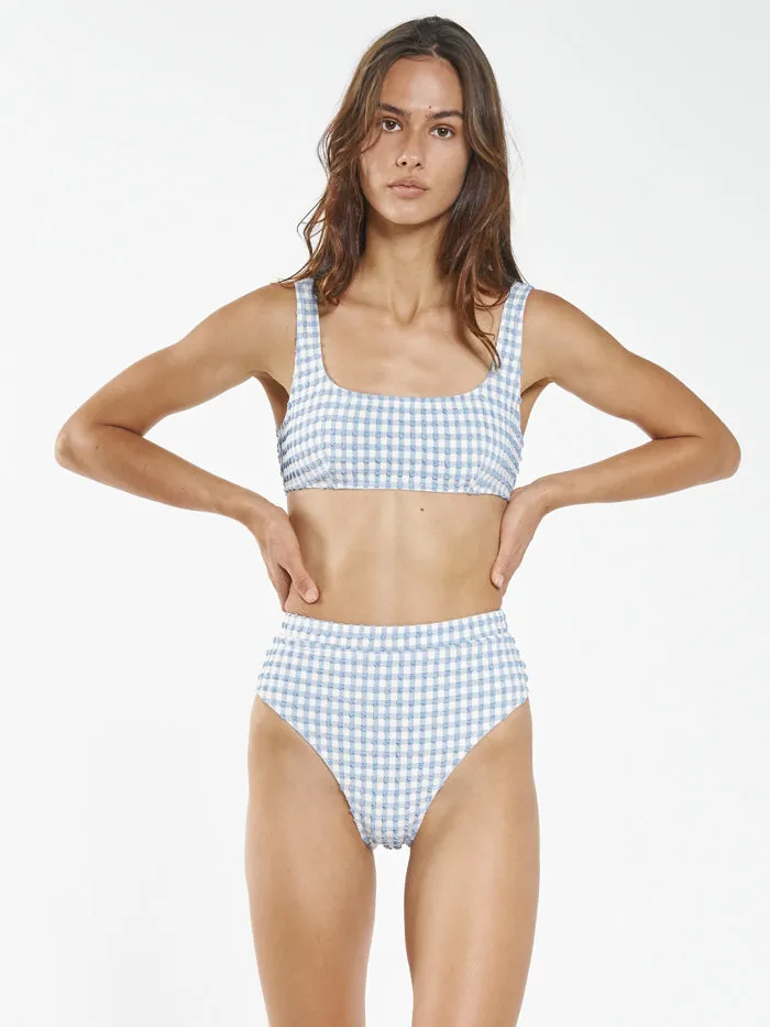 Womens Gigi High Cut Bikini Bottom Blue Thrills Swim