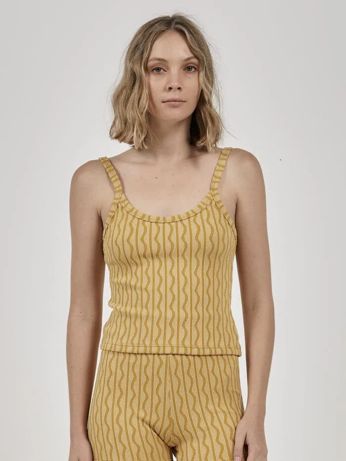 Womens Gravitation Tank Mineral Yellow Thrills Tops and Tees