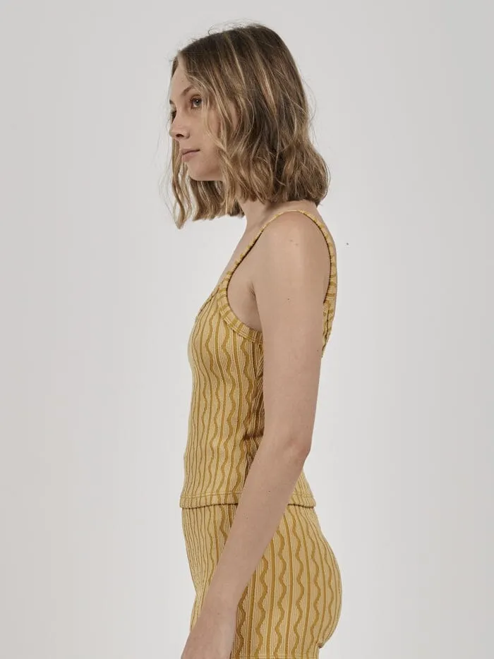 Womens Gravitation Tank Mineral Yellow Thrills Tops and Tees