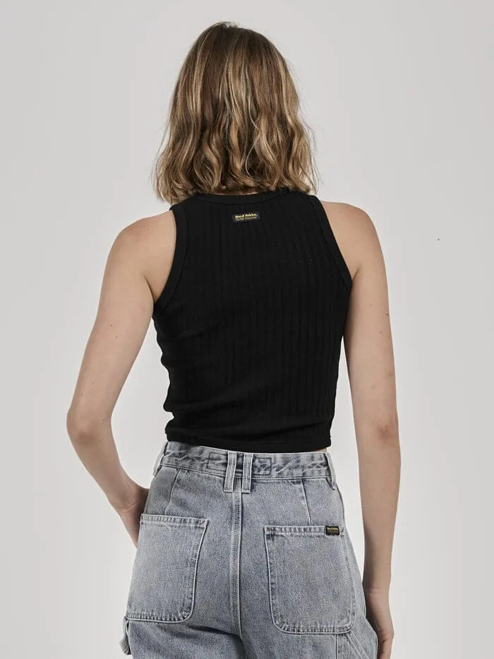 Womens Hard Yakka X Singlet Black Thrills Tops and Tees