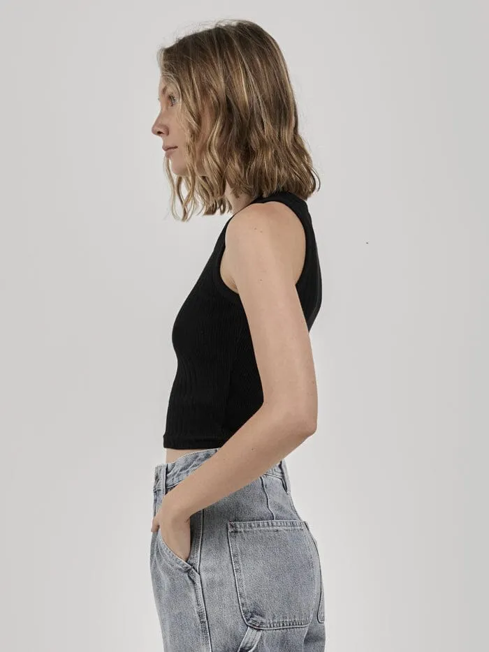 Womens Hard Yakka X Singlet Black Thrills Tops and Tees