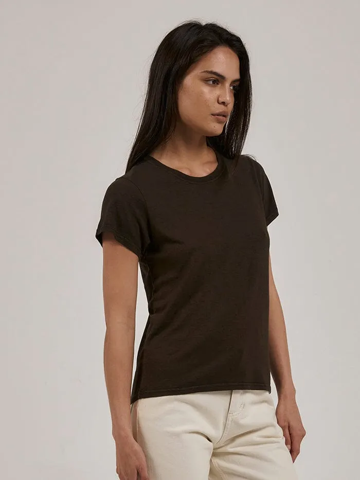 Womens Hemp Everyday Tee Tarmac Thrills Tops and Tees