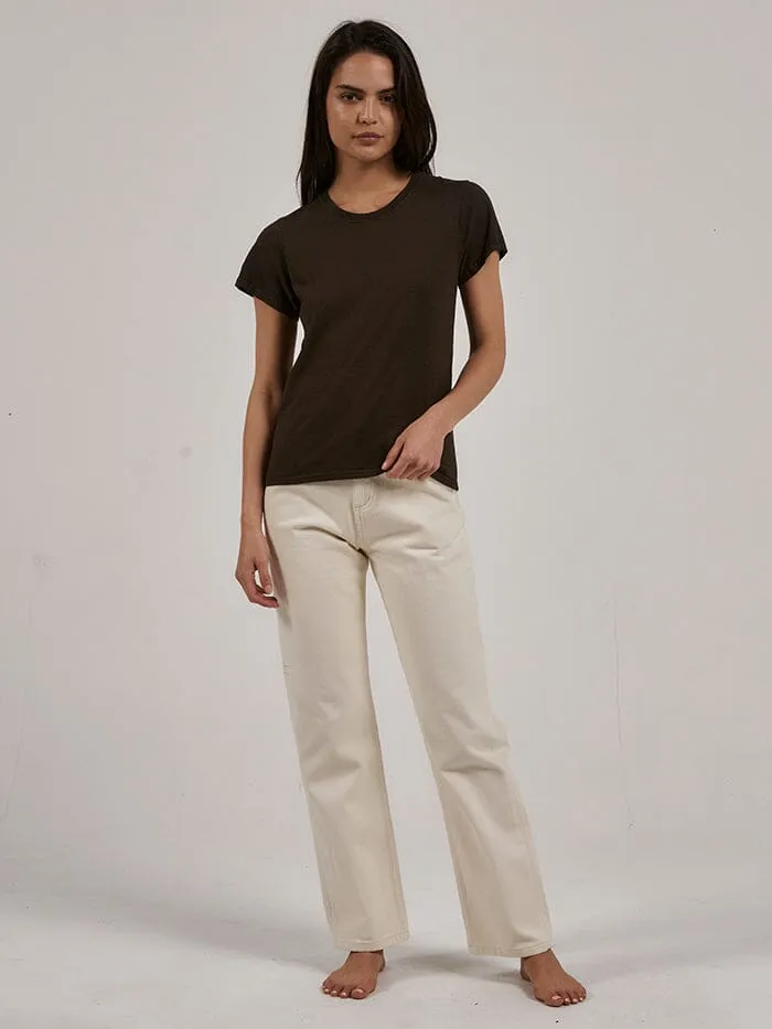 Womens Hemp Everyday Tee Tarmac Thrills Tops and Tees