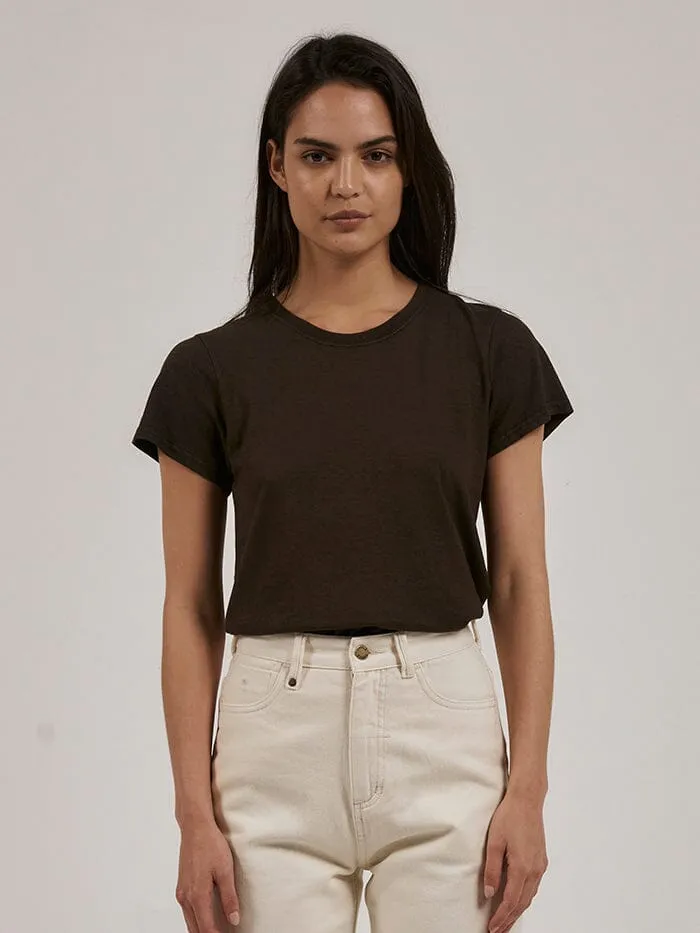 Womens Hemp Everyday Tee Tarmac Thrills Tops and Tees