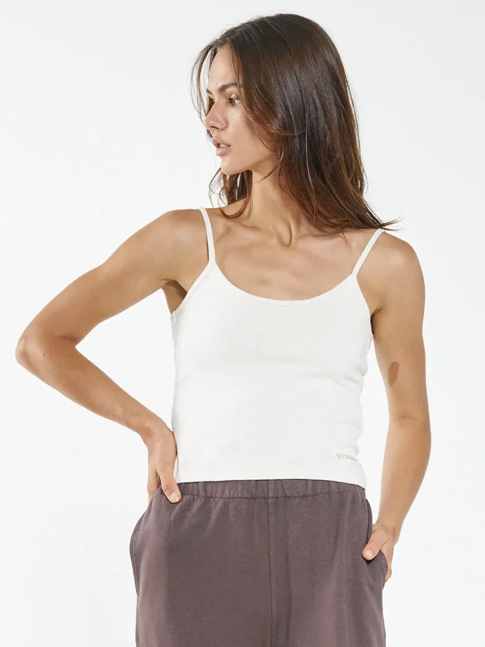 Womens Hemp Heavyweight Bound Tank Unbleached Thrills Tops and Tees