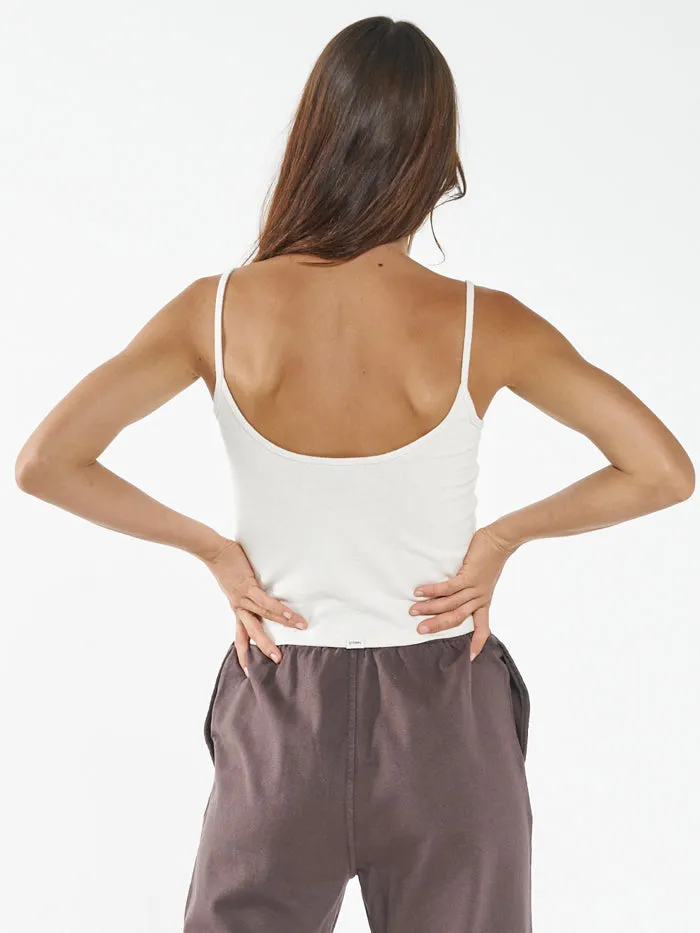 Womens Hemp Heavyweight Bound Tank Unbleached Thrills Tops and Tees