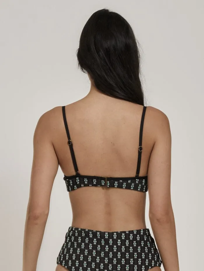 Womens Jasmine Underwire Bikini Top Black Thrills Swim